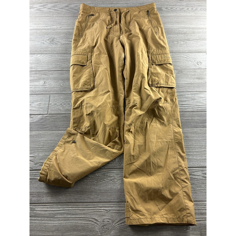 Postcard Womens Brown Cargo Ski Pants Size 14 Zipper Pockets Gore-Tex Snow Pants